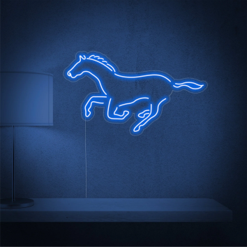 CAVALLO MANEGGIO IPPICA ANIMALI NATURA IDEA REGALO INTERIOR DESIGN ARREDAMENTO INSEGNA NEON FLEX LED LUMINOSA 220V