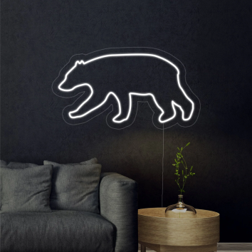 ORSO GRIZZLY NATURA MAREMMANO MAJELLA ABRUZZO DECORAZIONE IDEA REGALO INTERIOR DESIGN ARREDAMENTO INSEGNA NEON FLEX LED LUMINOSA 220V