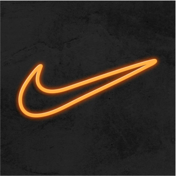 SWOOSH NIKE LOGO SNEAKERS SHOP RESELL MODA ABBIGLIAMENTO DECORAZIONE IDEA REGALO INTERIOR DESIGN ARREDAMENTO INSEGNA NEON FLEX LED LUMINOSA 220V