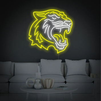 TIGRE NATURA SAVANA ZOO LEONE ANIMALI DECORAZIONE IDEA REGALO INTERIOR DESIGN ARREDAMENTO INSEGNA NEON FLEX LED LUMINOSA 220V