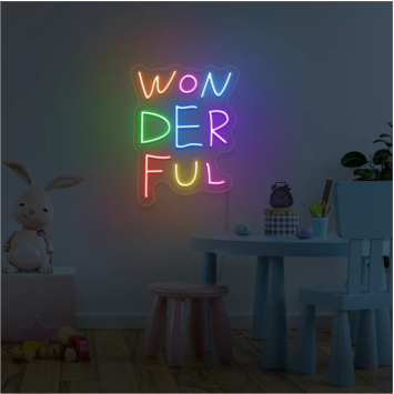 WONDERFUL LAMPADA BAMBINI GIOCHI CAMERETTA CAMERA LAMPADA ILLUMINAZIONE DECORAZIONE IDEA REGALO INTERIOR DESIGN ARREDAMENTO INSEGNA NEON FLEX LED LUMINOSA 220V